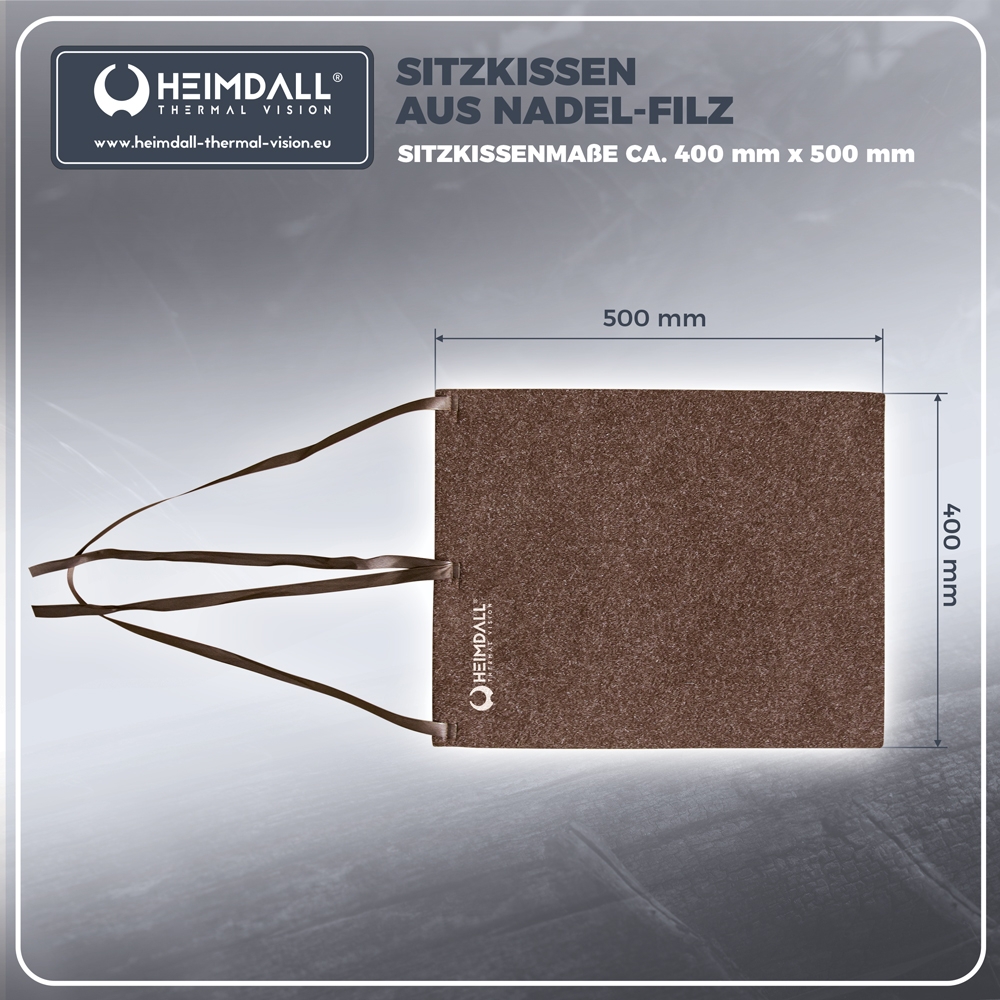 SITZKISSEN-NADELFILZ HEIMDALL mit Trageriemen BRAUN Art.Nr.202113